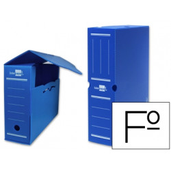 CAJA ARCHIVO DEFINITIVO PLASTICO LIDERPAPEL AZUL 360X260X100 MM