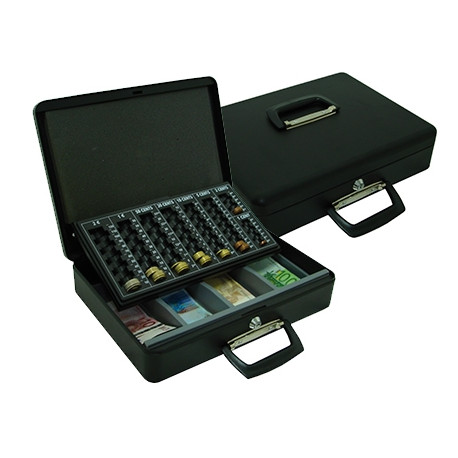 Caja caudales Q-connect 14,5- 370x290x110 mm con portamonedas y