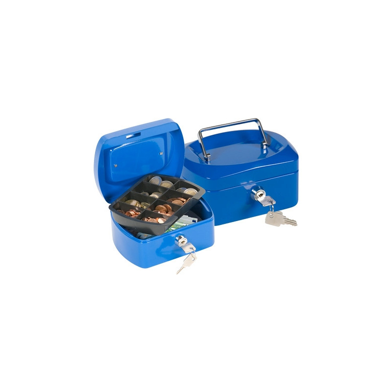 Caja Caudales Q-Connect 6\ 152x115x80 Mm Azul Con Portamonedas — Firpack