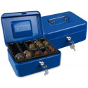 CAJA CAUDALES Q-CONNECT 8" 200X160X90 MM AZUL CON PORTAMONEDAS