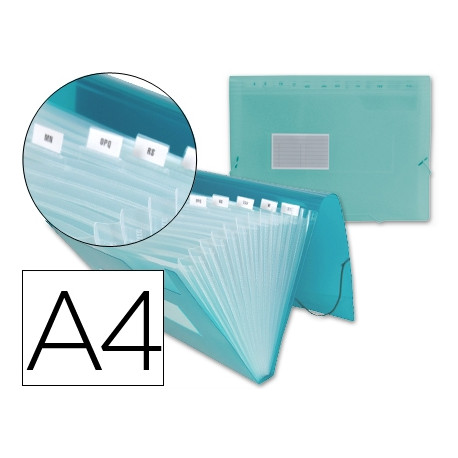 CARPETA LIDERPAPEL CLASIFICADOR FUELLE 32113 POLIPROPILENO DIN A4 VERDE TRANSPARENTE 13 DEPARTAMENTO CARPETA LIDERPAPEL CLASIFICADOR FUELLE 32113 POLIPROPILENO DIN A4 VERDE TRANSPARENTE 13 DEPARTAMENTO