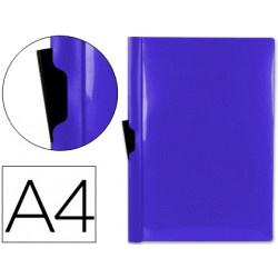 CARPETA LIDERPAPEL DOSSIER PINZA LATERAL 45302 POLIPROPILENO DIN A4 AZUL 30 HOJAS PINZA DESLIZANTE