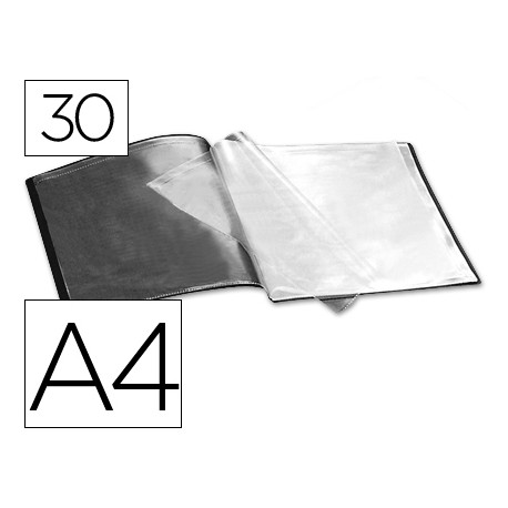 CARPETA LIDERPAPEL ESCAPARATE 37925 30 FUNDAS POLIPROPILENO DIN A4 NEGRO OPACO CARPETA LIDERPAPEL ESCAPARATE 37925 30 FUNDAS POLIPROPILENO DIN A4 NEGRO OPACO