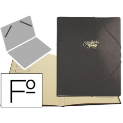 CARPETA CLASIFICADOR CARTON COMPACTO SARO FOLIO NEGRA -12 DEPARTAMENTOS