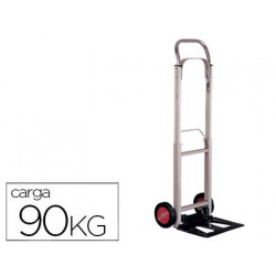 CARRETILLA PORTAPAQUETES Q-CONNECT CON RUEDAS PLEGABLESEN ALUMINIO CARGA 90 KG 1110X390X410 MM