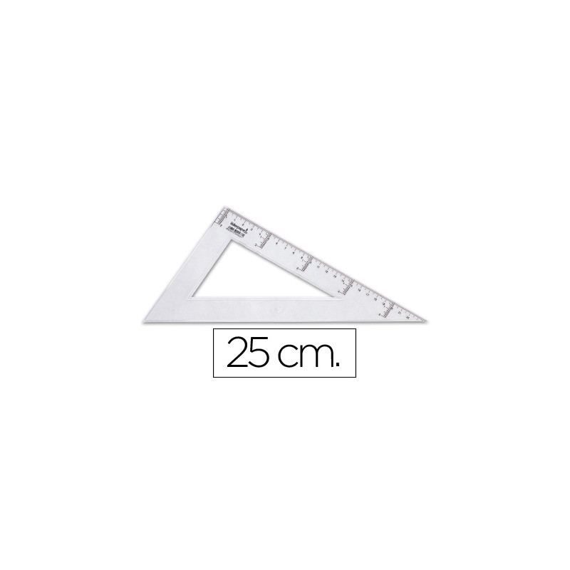 CARTABON LIDERPAPEL 25 CM PLASTICO CRISTAL