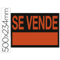 CARTEL PLASTICO "SE VENDE" ROJO FLUORESCENTE -500X234 MM