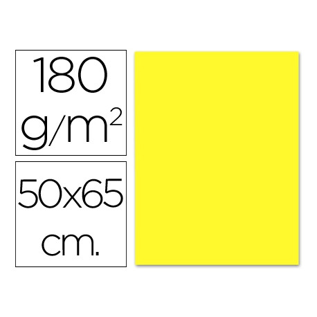 CARTULINA LIDERPAPEL 50X65 CM 180G/M2 AMARILLO