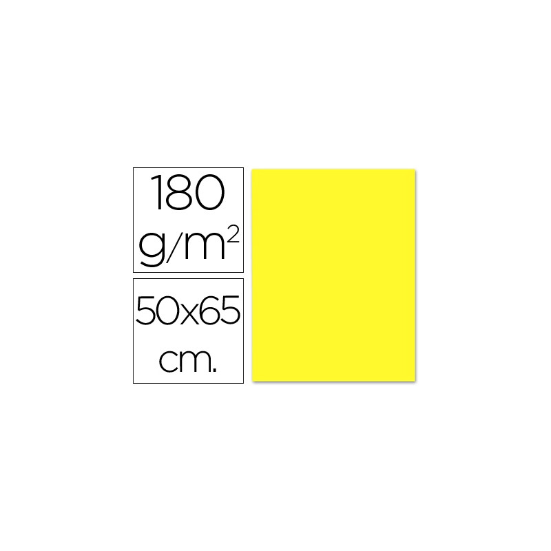 CARTULINA LIDERPAPEL 50X65 CM 180G/M2 AMARILLO