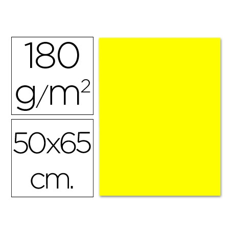 CARTULINA LIDERPAPEL 50X65 CM 180G/M2 AMARILLO LIMON CARTULINA LIDERPAPEL 50X65 CM 180G/M2 AMARILLO LIMON