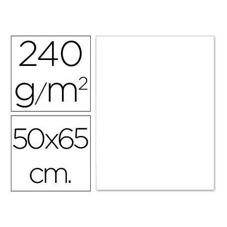 CARTULINA LIDERPAPEL 50X65 CM 240G/M2 BLANCO CARTULINA LIDERPAPEL 50X65 CM 240G/M2 BLANCO