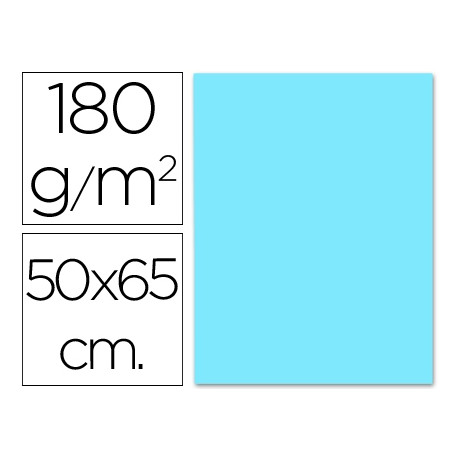 CARTULINA LIDERPAPEL 50X65 CM 180G/M2 CELESTE CARTULINA LIDERPAPEL 50X65 CM 180G/M2 CELESTE