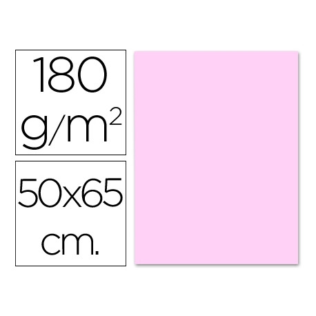 CARTULINA LIDERPAPEL 50X65 CM 180G/M2 ROSA