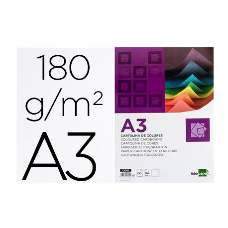 CARTULINA LIDERPAPEL A3 180G/M2 BLANCO CARTULINA LIDERPAPEL A3 180G/M2 BLANCO