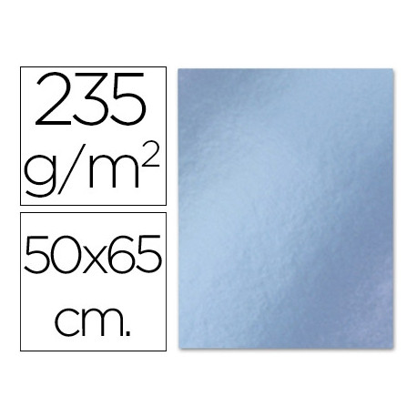 CARTULINA LIDERPAPEL 50X65 CM 235G/M2 METALIZADA PLATA CARTULINA LIDERPAPEL 50X65 CM 235G/M2 METALIZADA PLATA