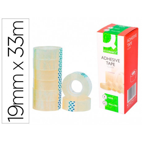 CINTA ADHESIVA Q-CONNECT 33 MT X 19 MM CINTA ADHESIVA Q-CONNECT 33 MT X 19 MM
