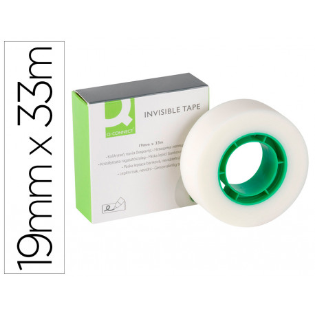 CINTA ADHESIVA Q-CONNECT 33 MT X 19 MM INVISIBLE