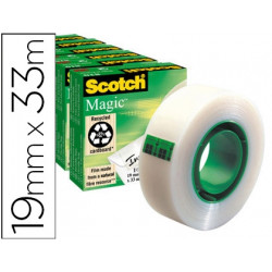 CINTA ADHESIVA SCOTCH MAGIC 33X19 MM PACK DE 6 UNIDADES