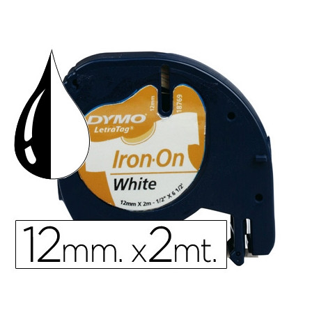 CINTA DYMO 12MM PARA ROPA MAQUINA LETRATAG CINTA DYMO 12MM PARA ROPA MAQUINA LETRATAG