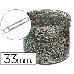 CLIPS NIQUELADOS Q-CONNECT N2 33 MM CUBILETE DE 1000 UNIDADES