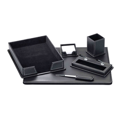 ESCRIBANIA SOBREMESA Q-CONNECT SIMILPIEL NEGRO JUEGO DE 6 PIEZAS ESCRIBANIA SOBREMESA Q-CONNECT SIMILPIEL NEGRO JUEGO DE 6 PIEZAS