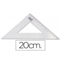 ESCUADRA LIDERPAPEL 20 CM PLASTICO CRISTAL