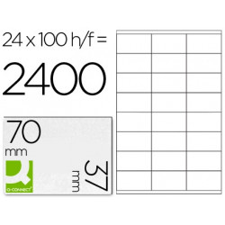 ETIQUETA ADHESIVA Q-CONNECT KF10647 TAMANO 70X37 MM FOTOCOPIADORA LASER INK-JET