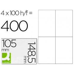 ETIQUETA ADHESIVA Q-CONNECT KF10660 TAMANO 105X148,5 MM FOTOCOPIADORA LASER INK-JET