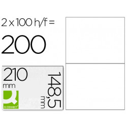 ETIQUETA ADHESIVA Q-CONNECT KF10662 TAMANO 210X148,5 MM FOTOCOPIADORA LASER INK-JET