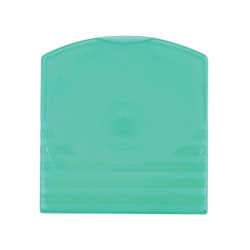 FICHERO C.D. PLASTICO OFFISYS -PARA 2 C.D. VERDE MANZANA -PACK DE 5 UNIDADES