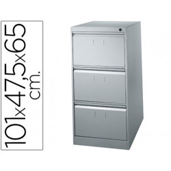 FICHERO CAJONES DE SUELO METALICO DE 3 CAJONES GRIS BITONO N.1375 ANTIVUELCO 101X65X47,5 CM