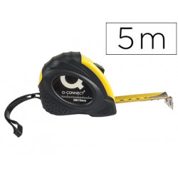 FLEXOMETRO Q-CONNECT DE 5 MT CON FRENO MATERIAL ANTICHOQUE 19 MM DE ANCHO