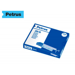 GRAPAS PETRUS N 26/6 GALVANIZADA CAJA DE 1000 UNIDADES