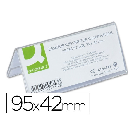 IDENTIFICADORES SOBREMESA Q-CONNECT METACRILATO 95X42 MM REF.5730 IDENTIFICADORES SOBREMESA Q-CONNECT METACRILATO 95X42 MM REF.5730