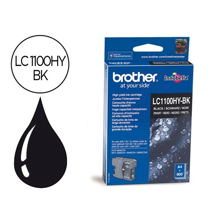 INK-JET BROTHER LC-1100BK NEGRO ALTA CAPACIDAD 900 PAG