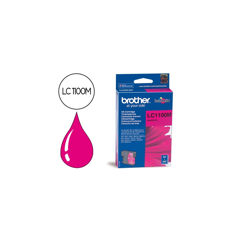 INK-JET BROTHER LC-1100M MAGENTA 325 PAG