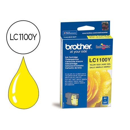 INK-JET BROTHER LC-1100Y AMARILLO 325 PAG