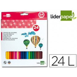 LAPICES DE COLORES LIDERPAPEL CAJA DE 24 COLORES