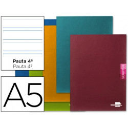 LIBRETA LIDERPAPEL SCRIPTUS A5 PLUS 48 HOJAS 90G/M2 PAUTA 4ª3.5 MM. CON MARGEN