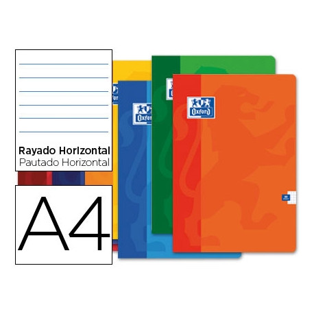 LIBRETA ESCOLAR OXFORD 48 H DIN A4 1 RAYA HORIZONTAL