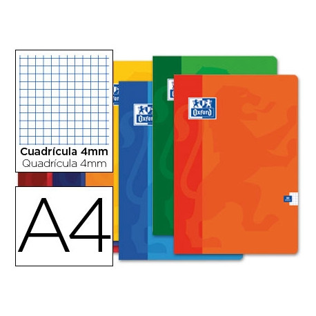 LIBRETA ESCOLAR OXFORD 48 H DIN A4 CUADRO 4 MM LIBRETA ESCOLAR OXFORD 48 H DIN A4 CUADRO 4 MM