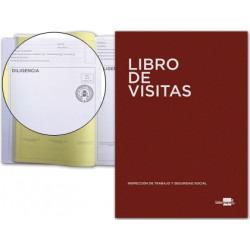 LIBRO LIDERPAPEL DIN A4 100 H REGISTRO DE VISITAS DE LA INSPECCION DE TRABAJO