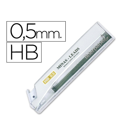 MINAS LIDERPAPEL GRAFITO 0,5 MM HB TUBO DE 12 MINAS MINAS LIDERPAPEL GRAFITO 0,5 MM HB TUBO DE 12 MINAS