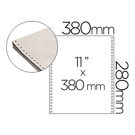 PAPEL CONTINUO 380X11 BLANCO -CAJA DE 2500 HOJAS PAPEL CONTINUO 380X11 BLANCO -CAJA DE 2500 HOJAS