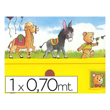 PAPEL FANTASIA INFANTIL PLEGADO SUAVE HOJA 1X0,70 MT 60 GRS PAPEL FANTASIA INFANTIL PLEGADO SUAVE HOJA 1X0,70 MT 60 GRS