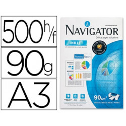 PAPEL FOTOCOPIADORA NAVIGATOR DIN A3 90 GRAMOS PAPEL MULTIUSO INK-JET Y LASERPAQUETE DE 500 HOJAS