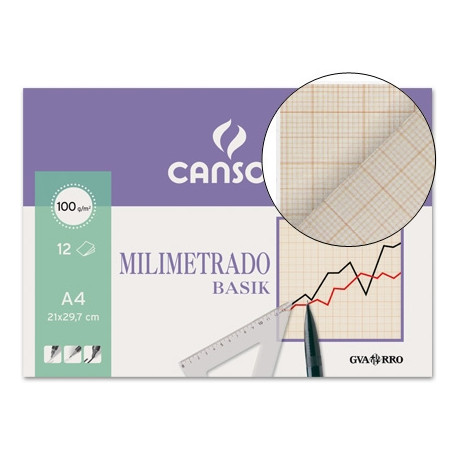 PAPEL MILIMETRAD GUARRO 210X297 MINIPACKS DE 12 HOJAS PAPEL MILIMETRAD GUARRO 210X297 MINIPACKS DE 12 HOJAS
