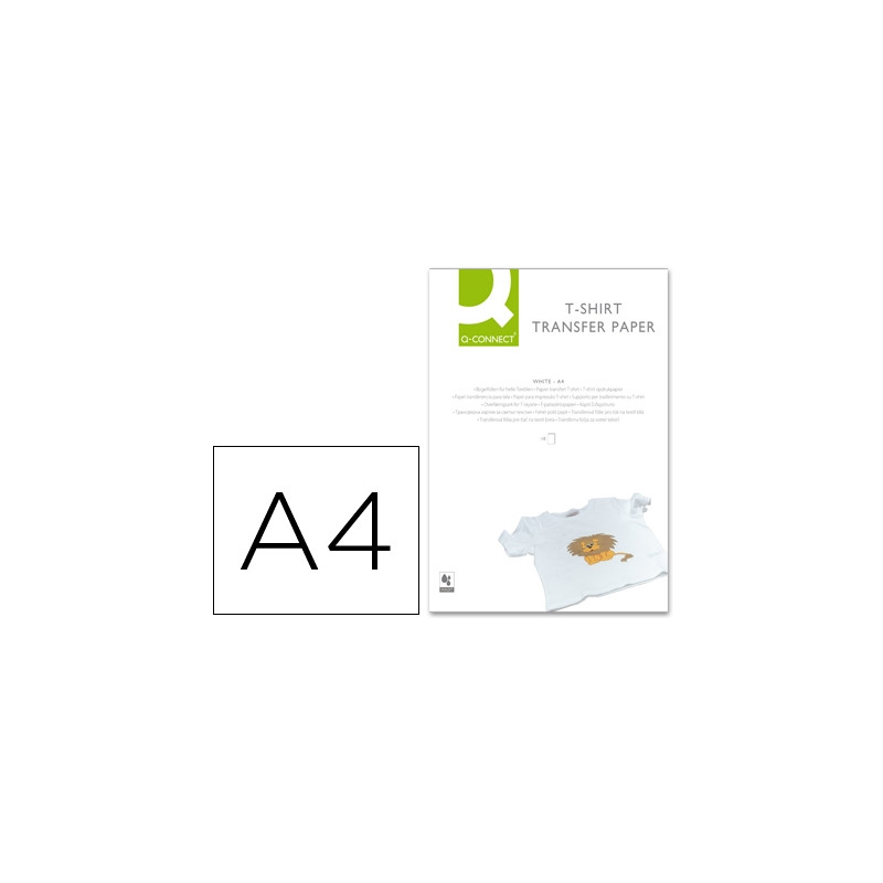 PAPEL Q-CONNECT TRANSFERENCIA PARA TELA KF01430 DIN A4