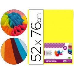PAPEL SEDA LIDERPAPEL AMARILLO 52X76 CM 18 GR