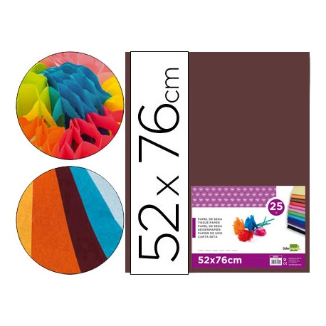 PAPEL SEDA LIDERPAPEL MARRON 52X76 CM 18 GR PAPEL SEDA LIDERPAPEL MARRON 52X76 CM 18 GR